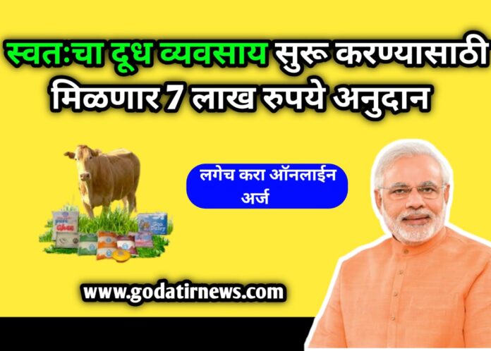 Dairy farming Yojana: आनंदाची बातामी !  स्वतःचा दूध व्यवसाय सुरू करण्यासाठी मिळणार 7 लाख रुपये अनुदान, लगेच करा ऑनलाईन अर्ज