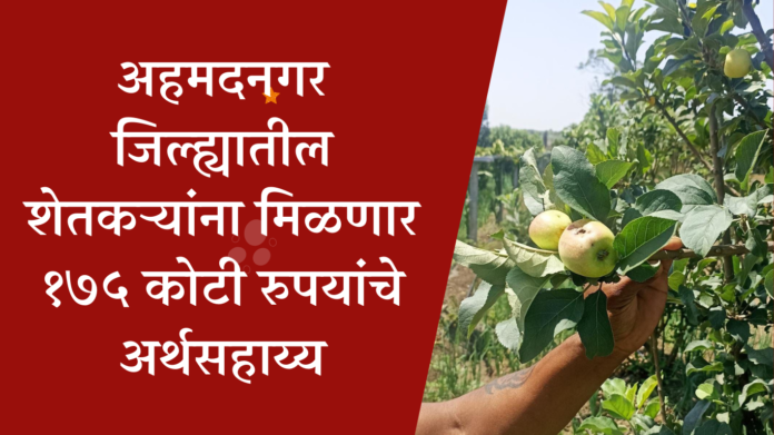 Farmers of Ahmednagar district will get financial assistance of Rs 175 crore